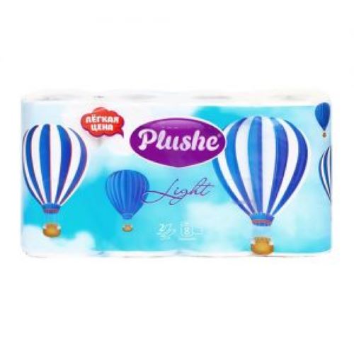 Бумага туалетная PLUSHE LIGHT белая 2сл 12.5м 8рул 