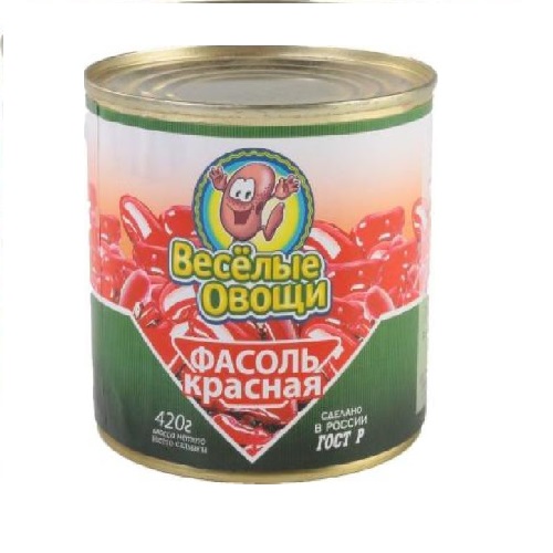 Фасоль красная "Веселые овощи" 420г