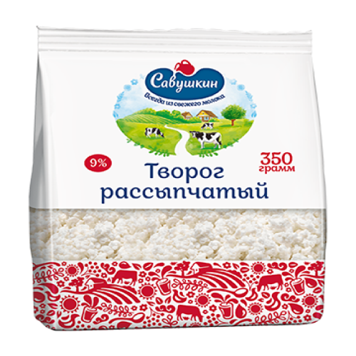 Творог Рассыпчатый м.д.ж 9% 350гр