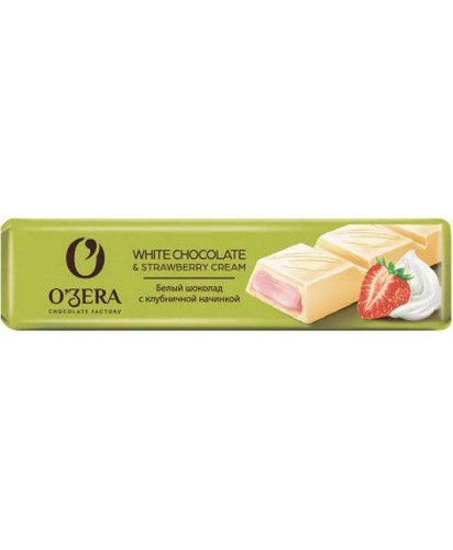 Белый  шоколад Ozera с  нач. клубника .45 гр.