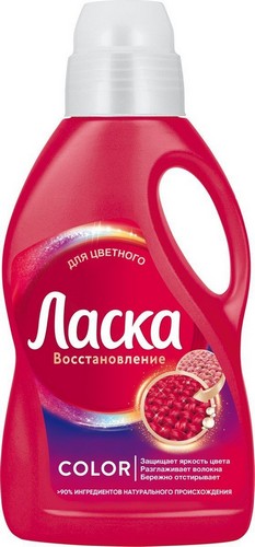 Средство для стирки жидкое 1 л"Ласка"для цветного