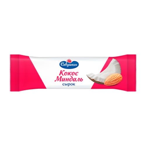 Сырок творож. глазиров. Кокос миндаль 20% 40гр НДС10