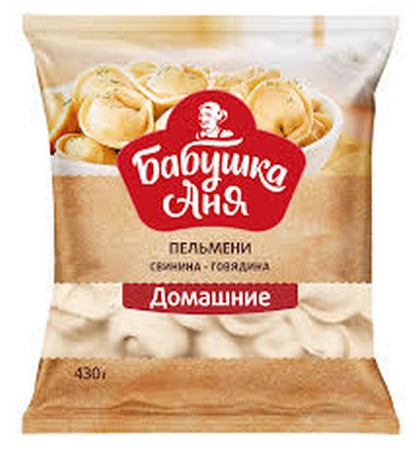П/ф в тесте мясной Пельмени  "Бабушка Аня" " Домашние"430гр