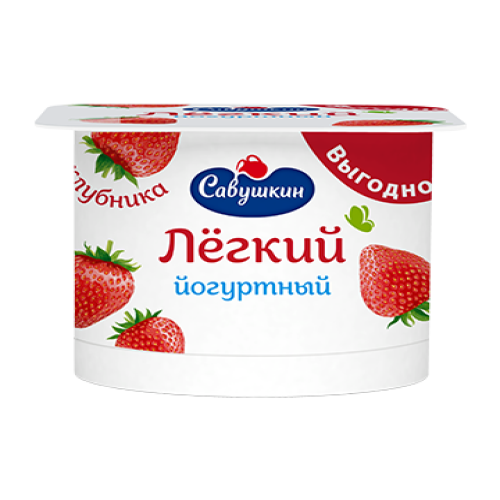 Йогурт 1.5% нап.клубника п/с 120гр